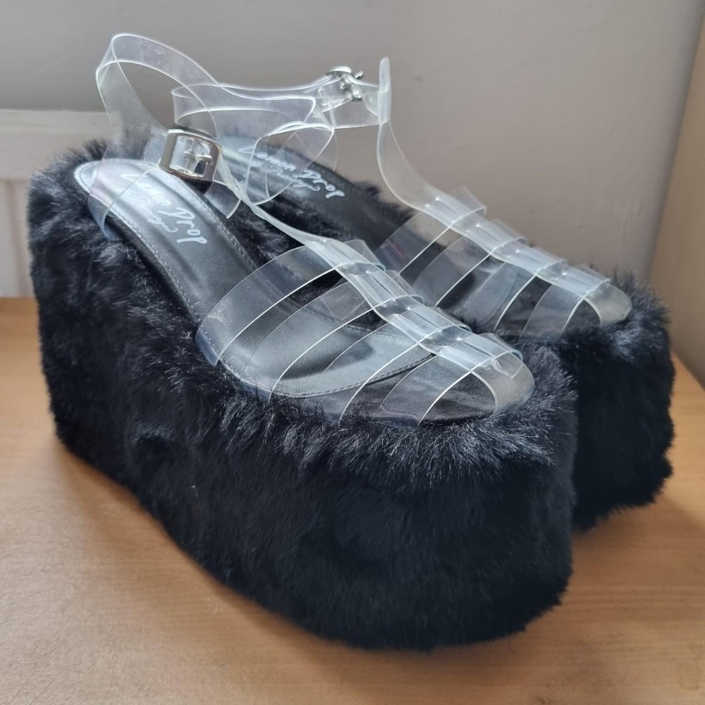 Lemon Drop by Priveleged Black Zahara Platform Sandals